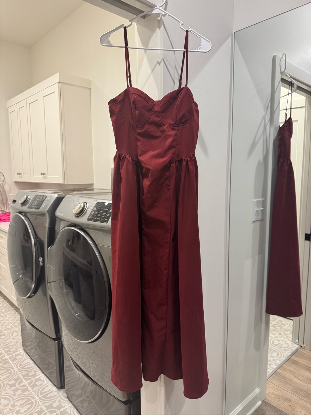 SHEIN Burgundy Dress